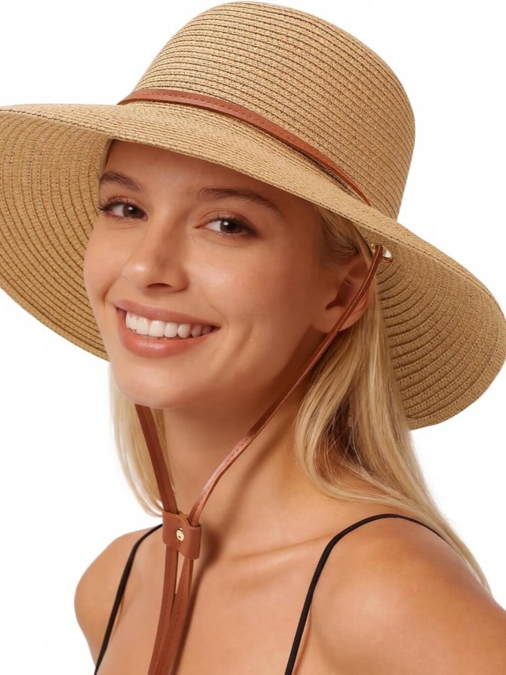 Beach Hat for Women, Wide Brim Sun Straw Hats for Women, Sun Hat Womens UPF 50+
